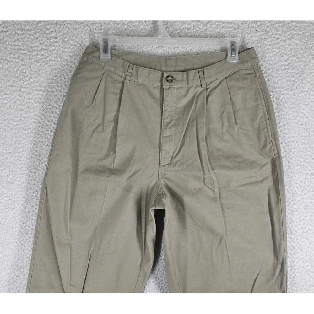 Vtg Deadstock Nike Playerpant Mens 36 Khaki Pleated Pant Unhemmed 152617-235 NWT